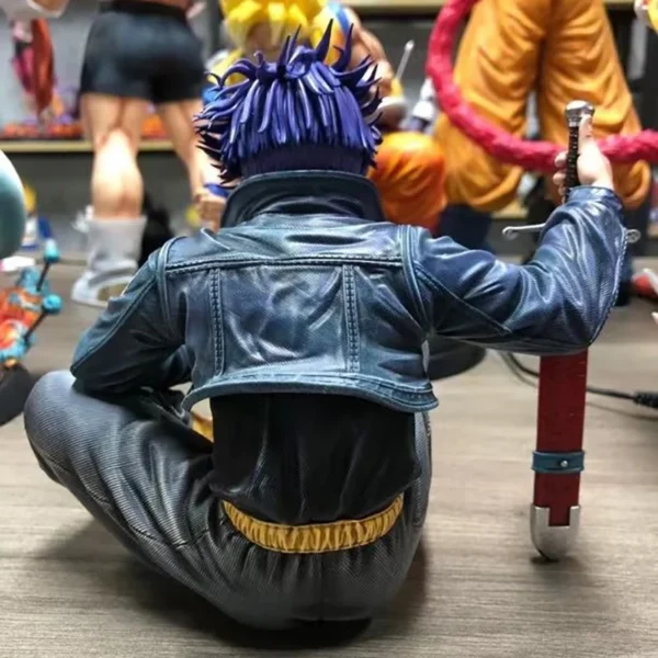 GK Dragon Ball Trunks Action Figure, PVC Sitting Statue, Super Saiyan Trunks Figurine, 16cm Anime Model Toy – Image 2