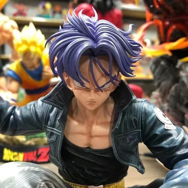 GK Dragon Ball Trunks Action Figure, PVC Sitting Statue, Super Saiyan Trunks Figurine, 16cm Anime Model Toy – Image 5