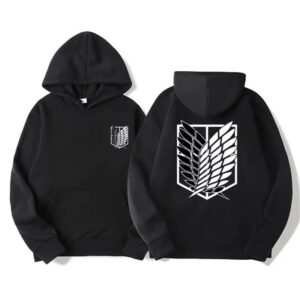 Unisex Anime Hoodie – Attack on Titan Harajuku Streetwear Sweatshirt