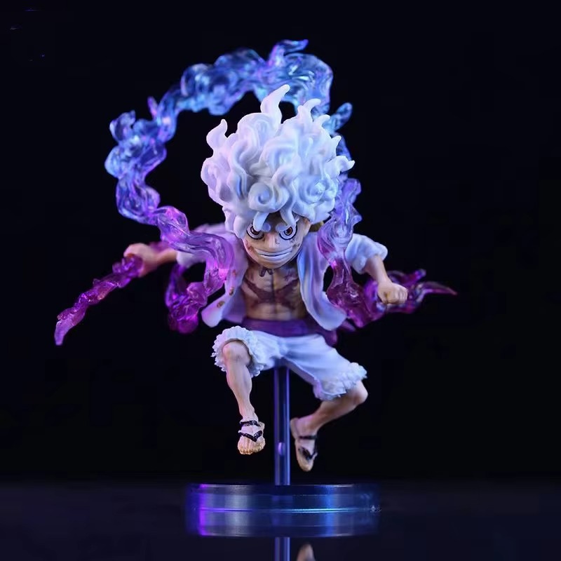 Mini Anime Figure – Luffy Gear 5 Sun God Nika Style PVC Collectible Statue 10 cm Gift Toy – Image 4