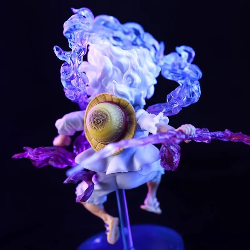 Mini Anime Figure – Luffy Gear 5 Sun God Nika Style PVC Collectible Statue 10 cm Gift Toy – Image 5