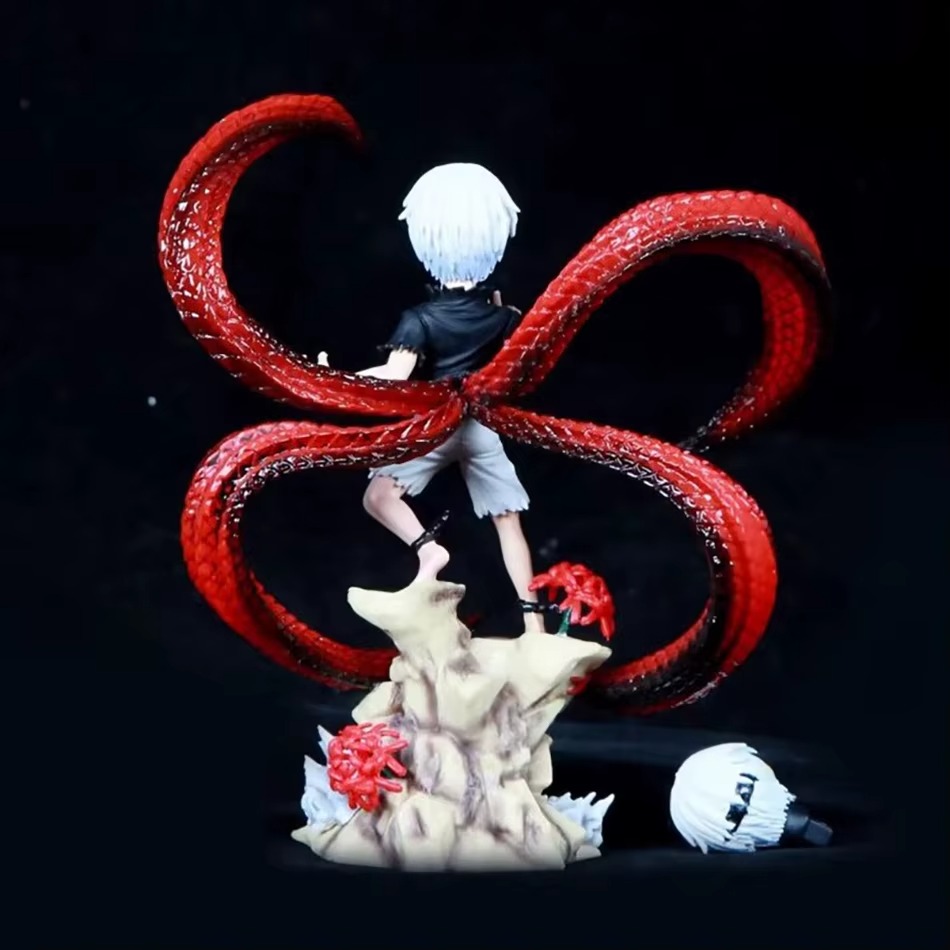 Tokyo Ghoul Kaneki Ken Figure – Changeable Face & Centipede Mask Anime Collectible Ornament for Fans – Image 2