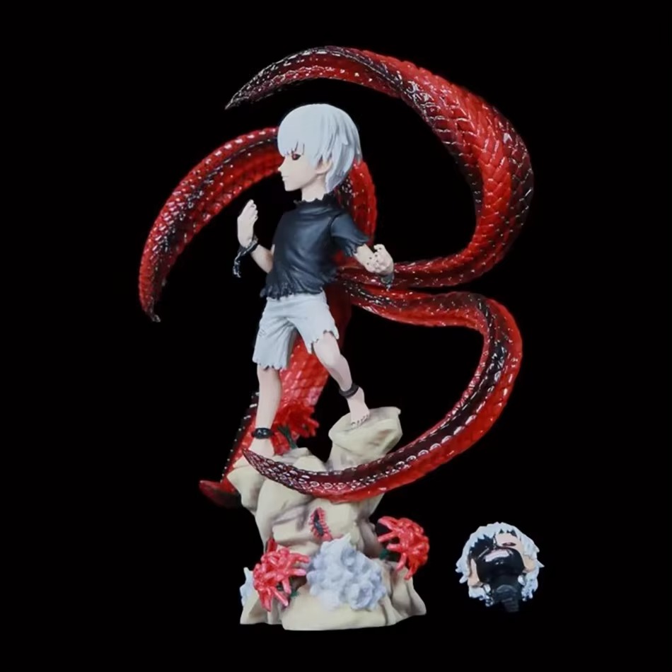 Tokyo Ghoul Kaneki Ken Figure – Changeable Face & Centipede Mask Anime Collectible Ornament for Fans – Image 4
