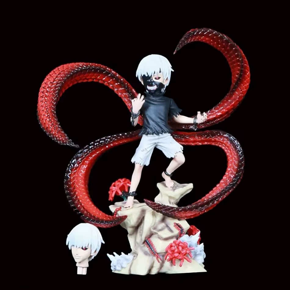 Tokyo Ghoul Kaneki Ken Figure – Changeable Face & Centipede Mask Anime Collectible Ornament for Fans – Image 6