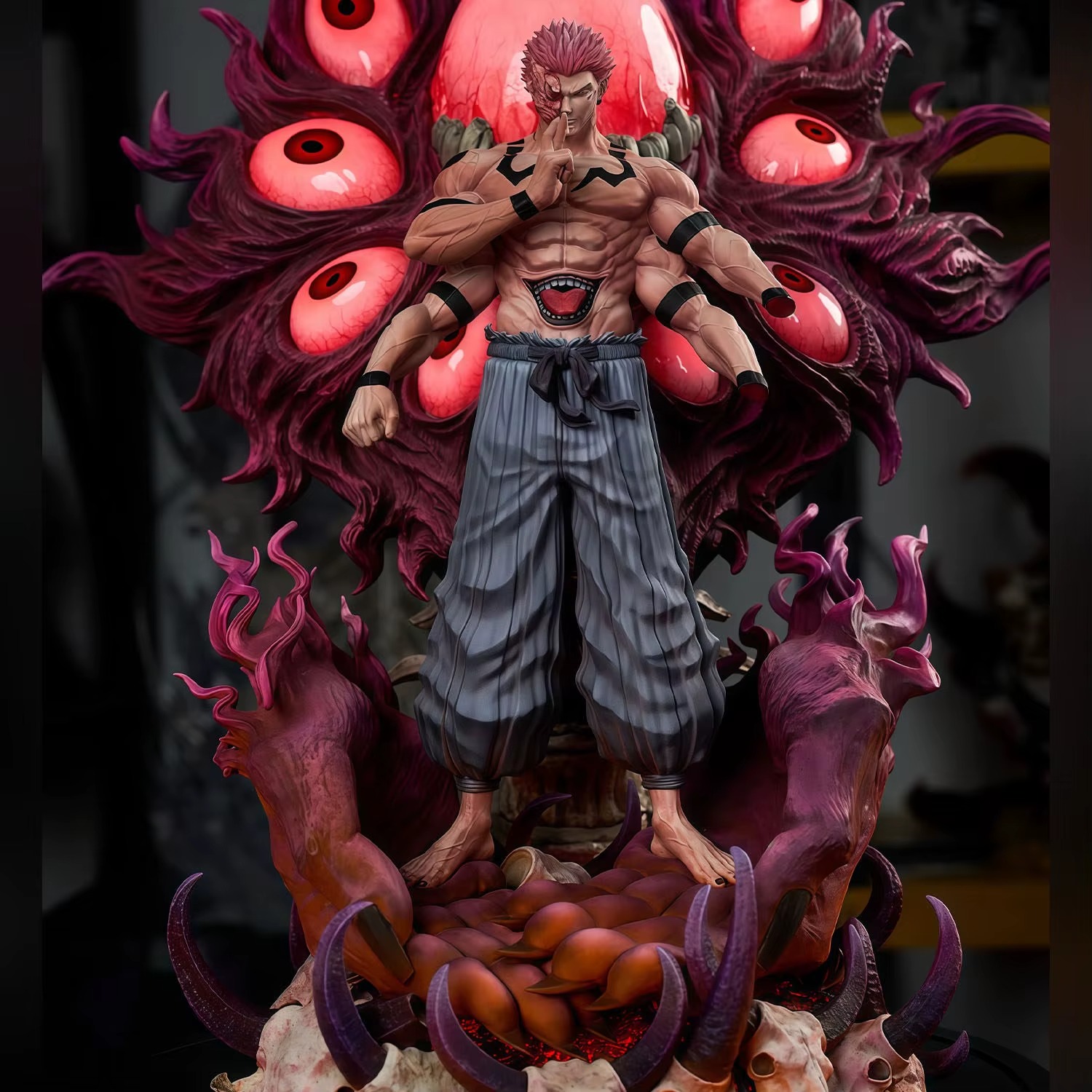 Ryomen Sukuna Figure 30cm – Jujutsu Kaisen Early Form PVC Anime Collectible Statue Cursed Spirit Display Model
