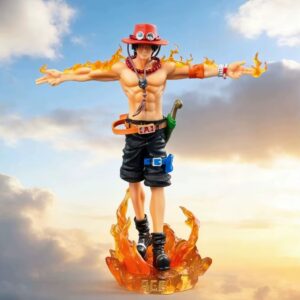 Portgas D. Ace Figure 28cm – One Piece PVC Anime Collectible Statue with LED Light GK Model Display Gift