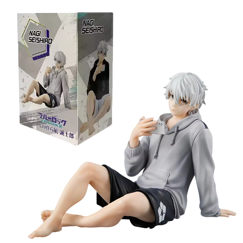 Blue Lock Nagi Seishiro Sitting Figure – PVC Anime Collectible Model for Display & Gifts – Image 2