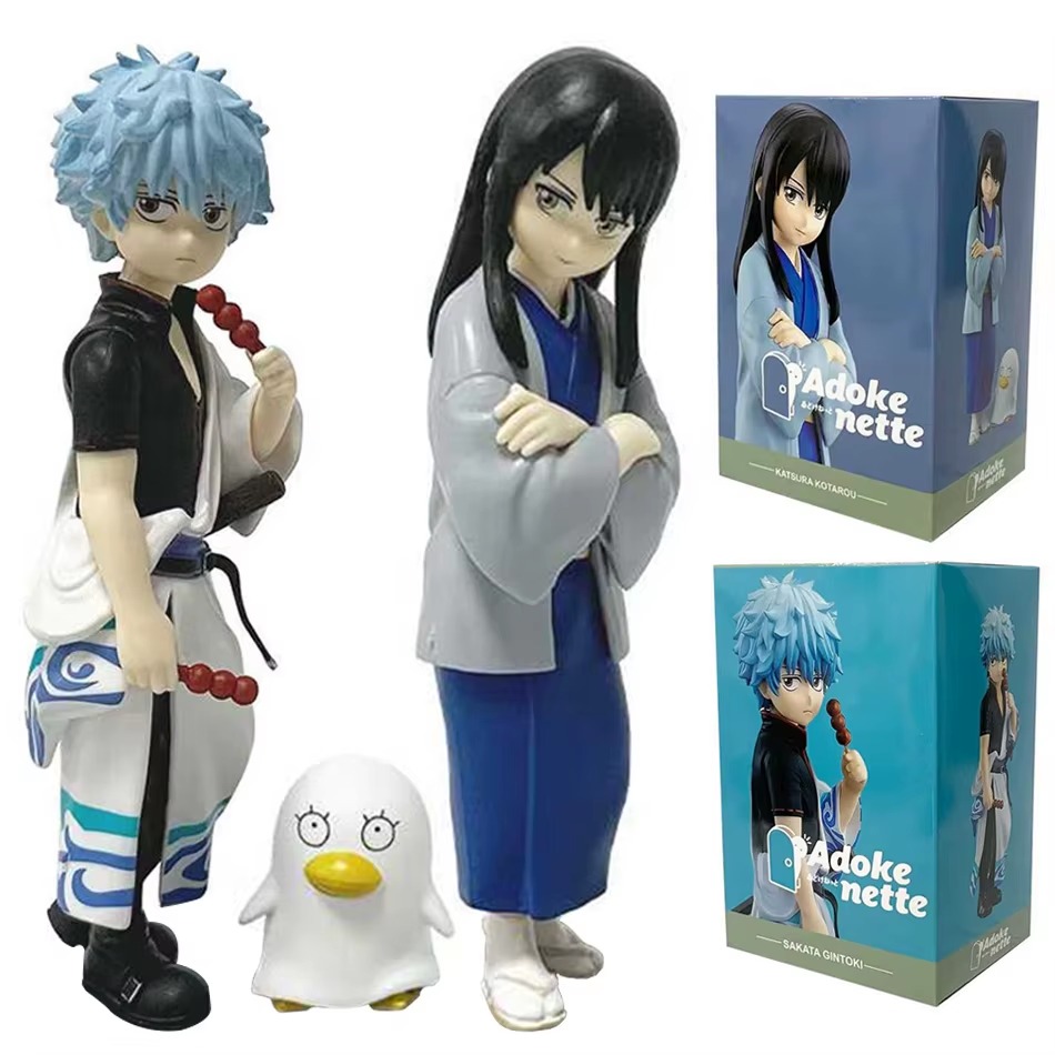 Gintama Gintoki & Katsura Figures – 13cm PVC Anime Collectible Models