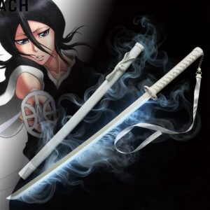 Rukia Kuchiki LED Katana 40 Inch – Bleach Anime Light-Up Cosplay Sword Vapor Glow Samurai Replica Display Gift