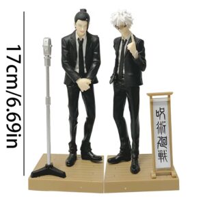 Gojo Satoru & Suguru Geto Suit Figure Set – Jujutsu Kaisen 17cm PVC Anime Collectible Statue with Display Base